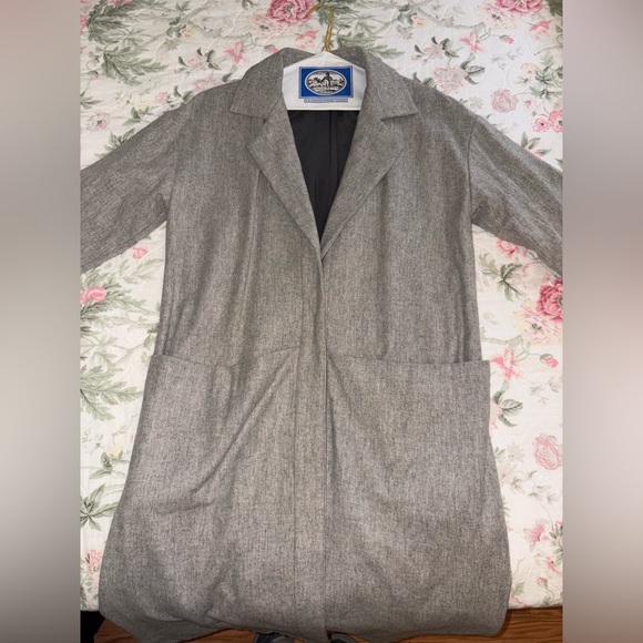 Esby Claire Wool Duster - Light Grey